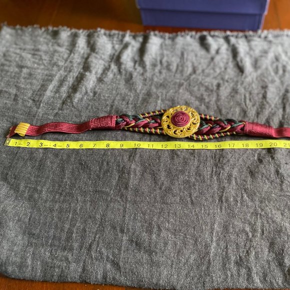 Vintage Casual Corner Ornate Jewel Coastal Cowboy Tone Belt: S/M - Picture 9 of 14